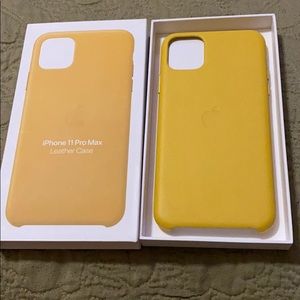 iPhone 11 Pro Max Meyer Lemon leather Case